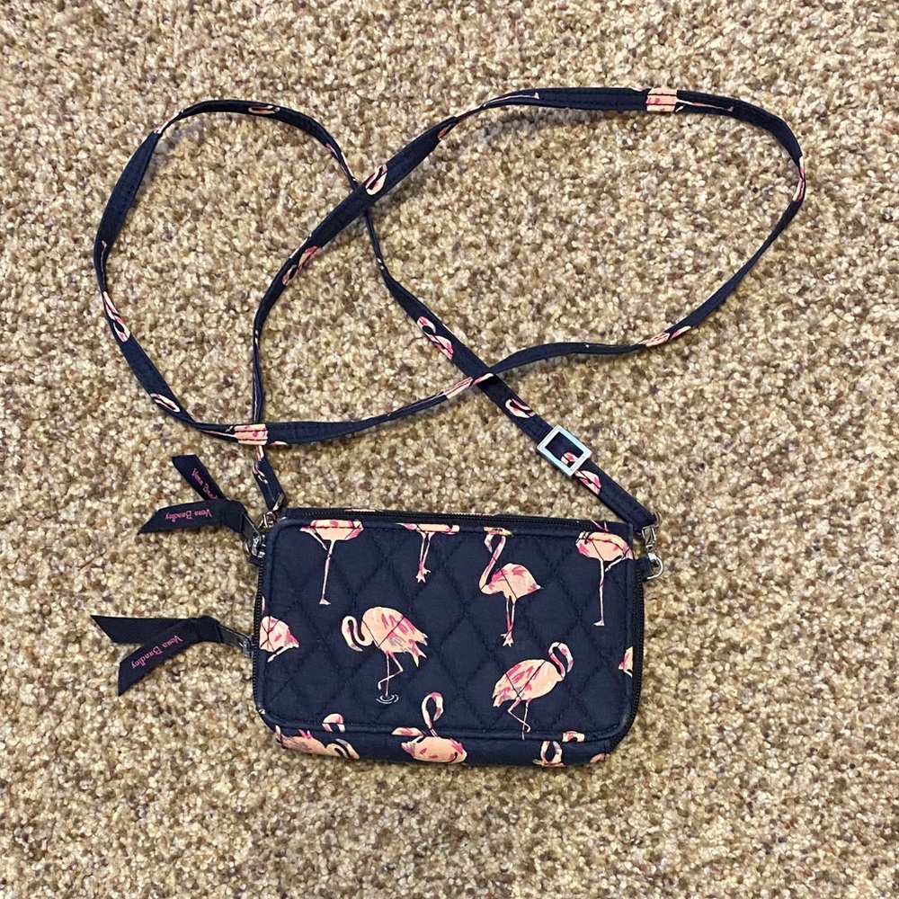 Vera Bradley Navy Flamingo Crossbody Bag